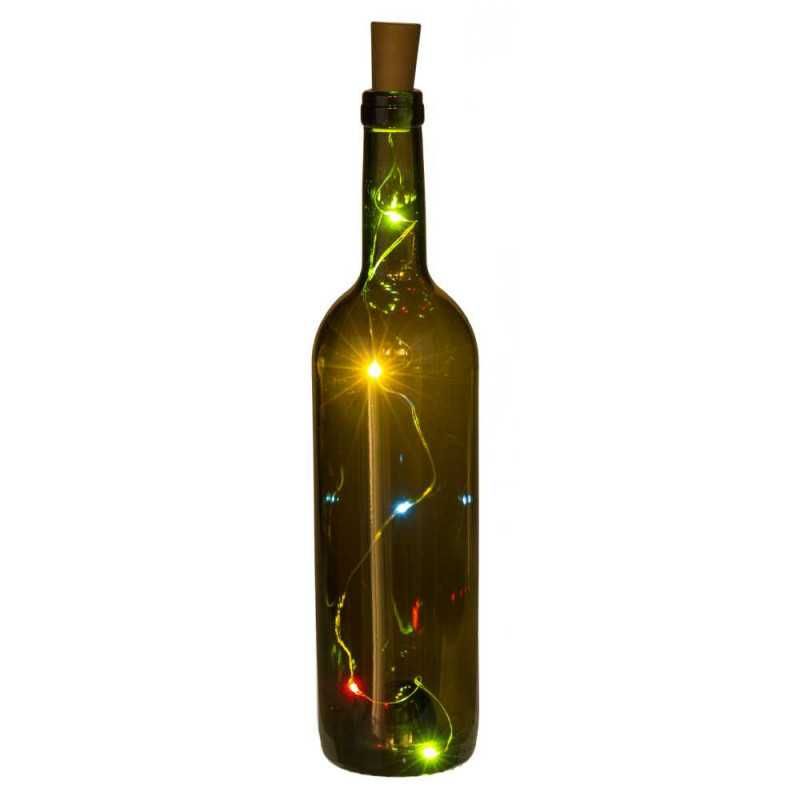 Korková zátka s 5 LED multi color - světelný řetěz Korková zátka s 5 LED multi color - světelný řetěz