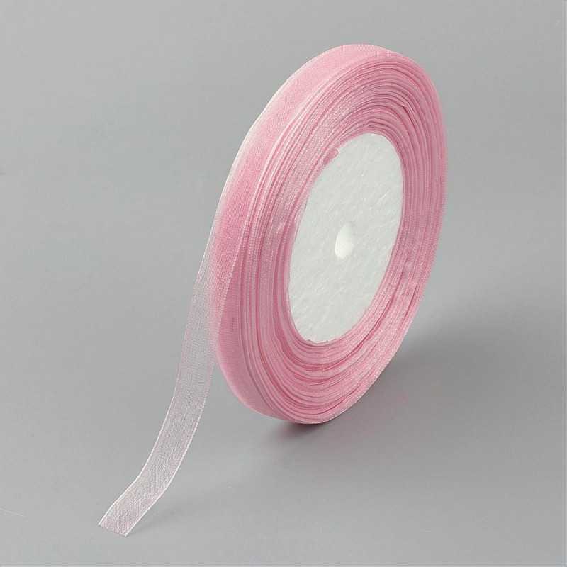 Organzová stuha 12mm perlově růžová