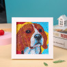 Diamantové malování obrázek - pes s rámečkem