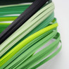 Papírové proužky na quilling 3 mm - mix zelená (120 proužků/6 barev)