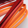 Papírové proužky na quilling 5 mm - mix oranžová (120 proužků/6 barev)