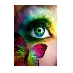 Diamantové malování – oko s motýlem