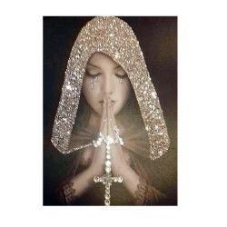 Diamantové malování – modlící se dívka